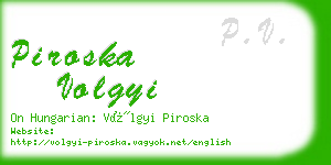 piroska volgyi business card