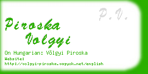 piroska volgyi business card